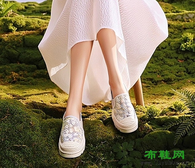 都市丽人浪漫优雅刺绣休闲网鞋2