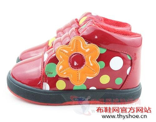 小花镜面pu童鞋 时尚精致爱不释脚