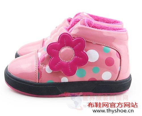 小花镜面pu童鞋 时尚精致爱不释脚