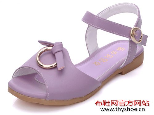 韩版炫彩时尚儿童凉鞋别致金属环设计